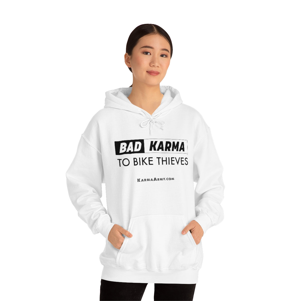 BAD KARMA TO BIKE THIEVES Unisex Heavy Blend™ Hooded Sweatshirt