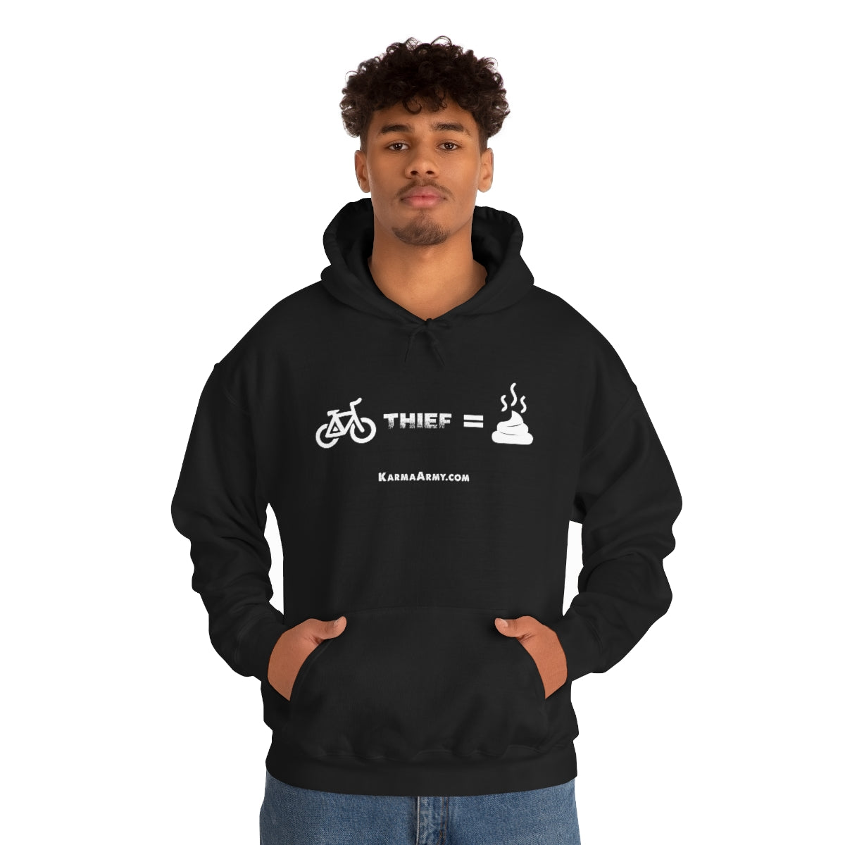 Bike Thief = Poop Unisex Heavy Blend™ Hooded Sweatshirt