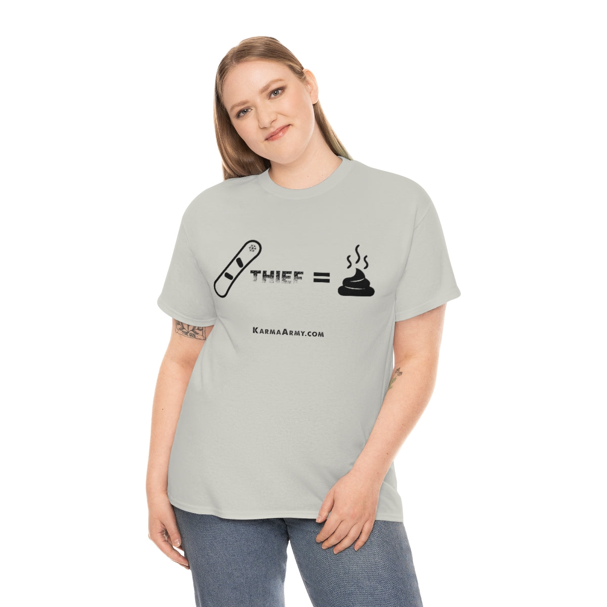 Board + Thief = Poop Unisex Heavy Cotton Tee