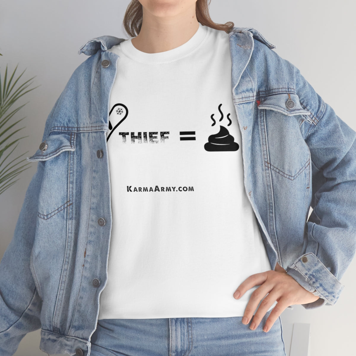 Board + Thief = Poop Unisex Heavy Cotton Tee