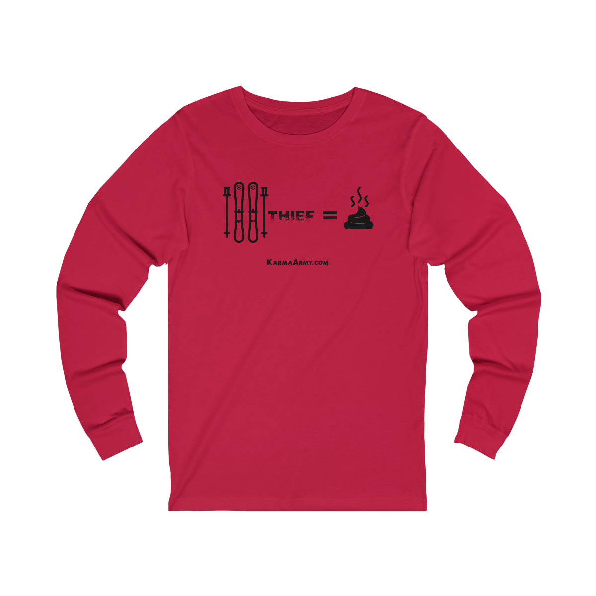 Ski thief = Poop Unisex Jersey Long Sleeve Tee