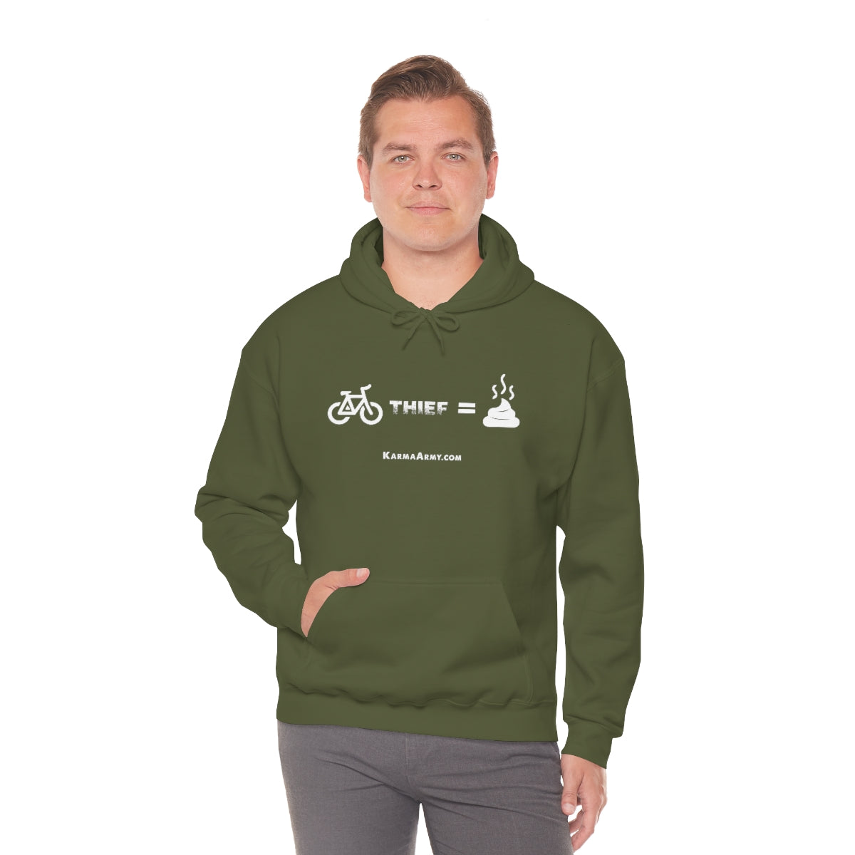 Bike Thief = Poop Unisex Heavy Blend™ Hooded Sweatshirt