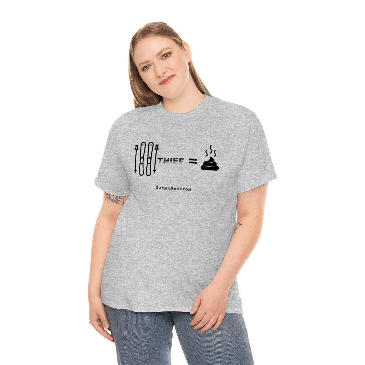 Ski Thief = Poop Unisex Heavy Cotton Tee