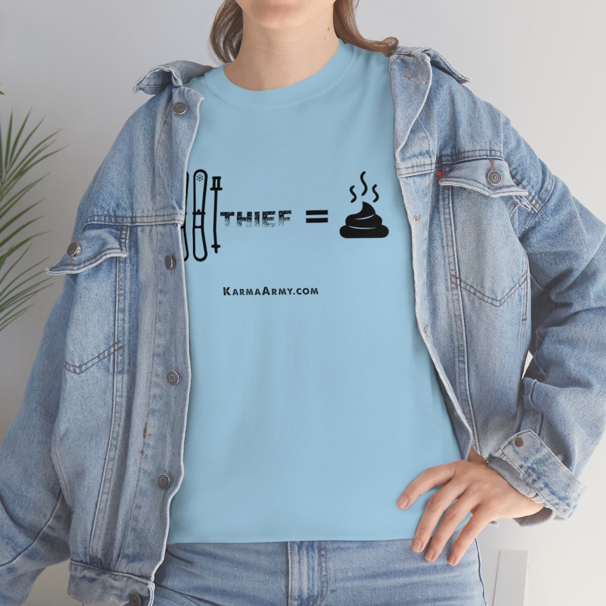 Ski Thief = Poop Unisex Heavy Cotton Tee