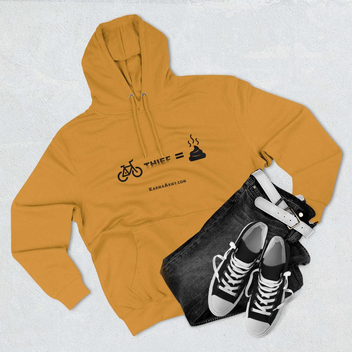 Bike Thief = Poop Unisex Premium Pullover Hoodie