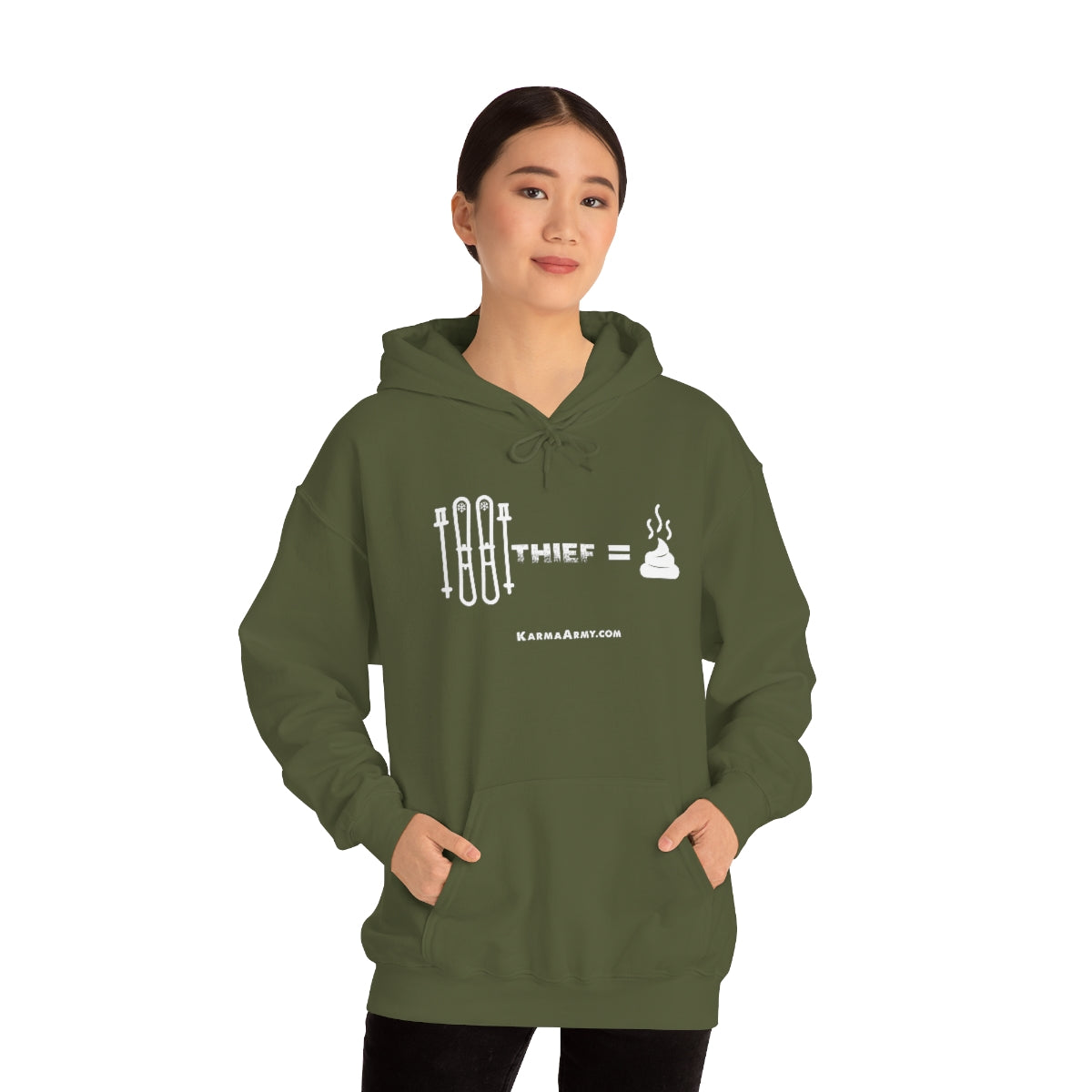 Ski Thief = Poop Unisex Heavy Blend™ Hooded Sweatshirt