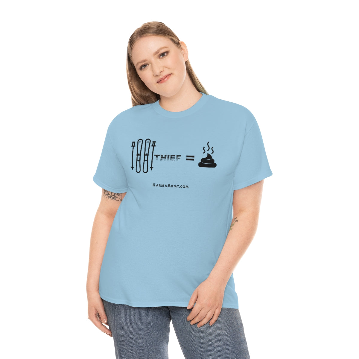 Ski Thief = Poop Unisex Heavy Cotton Tee