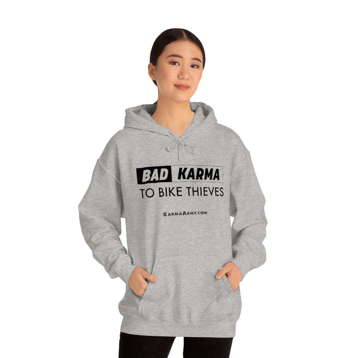 BAD KARMA TO BIKE THIEVES Unisex Heavy Blend™ Hooded Sweatshirt