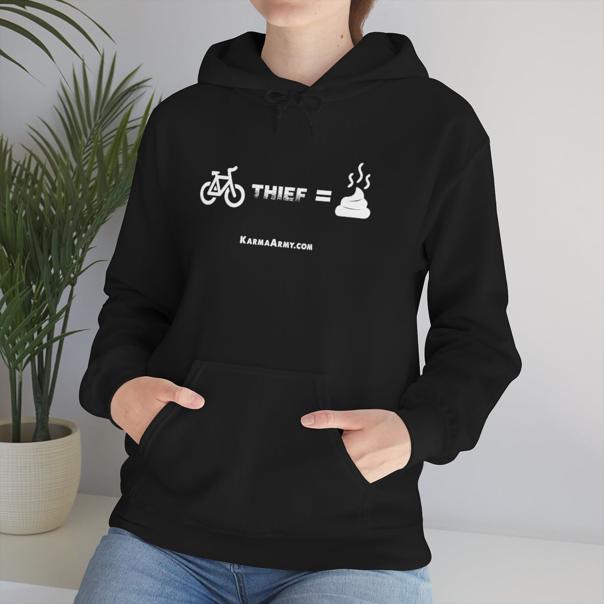 Bike Thief = Poop Unisex Heavy Blend™ Hooded Sweatshirt