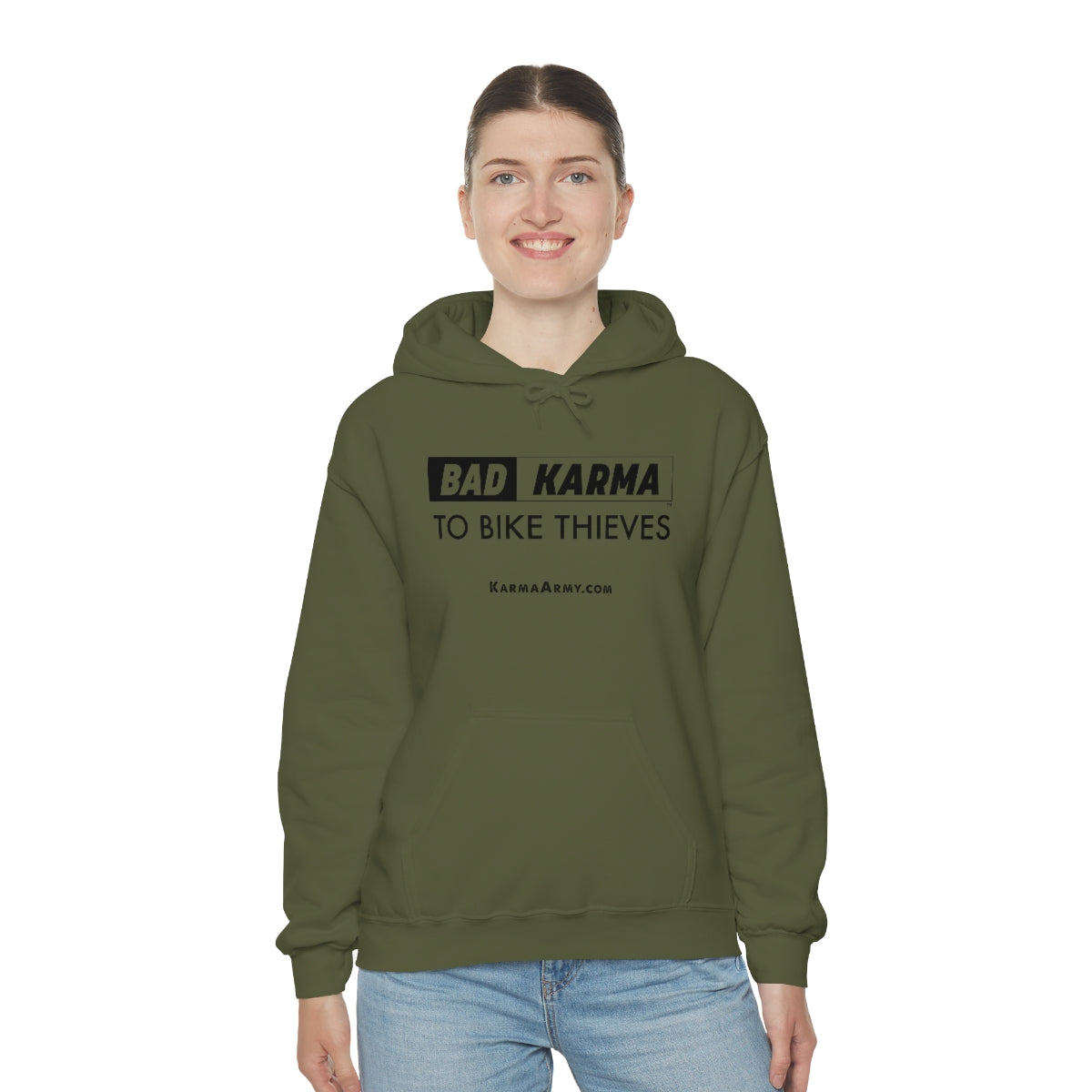 BAD KARMA TO BIKE THIEVES Unisex Heavy Blend™ Hooded Sweatshirt