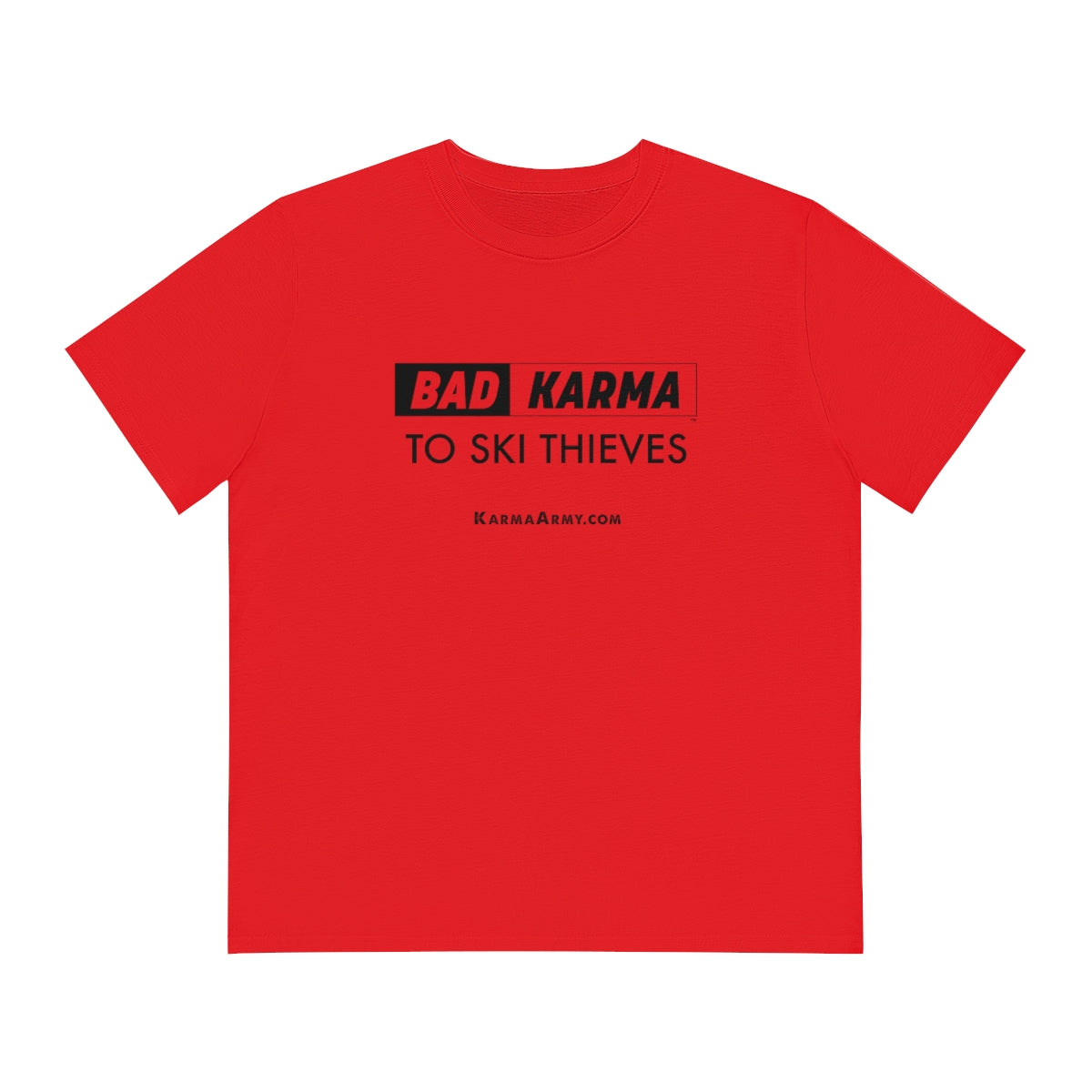 BAD KARMA TO SKI THIEVES Men's Organic Sparker T-shirt