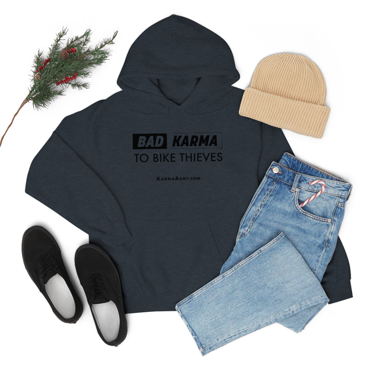 BAD KARMA TO BIKE THIEVES Unisex Heavy Blend™ Hooded Sweatshirt