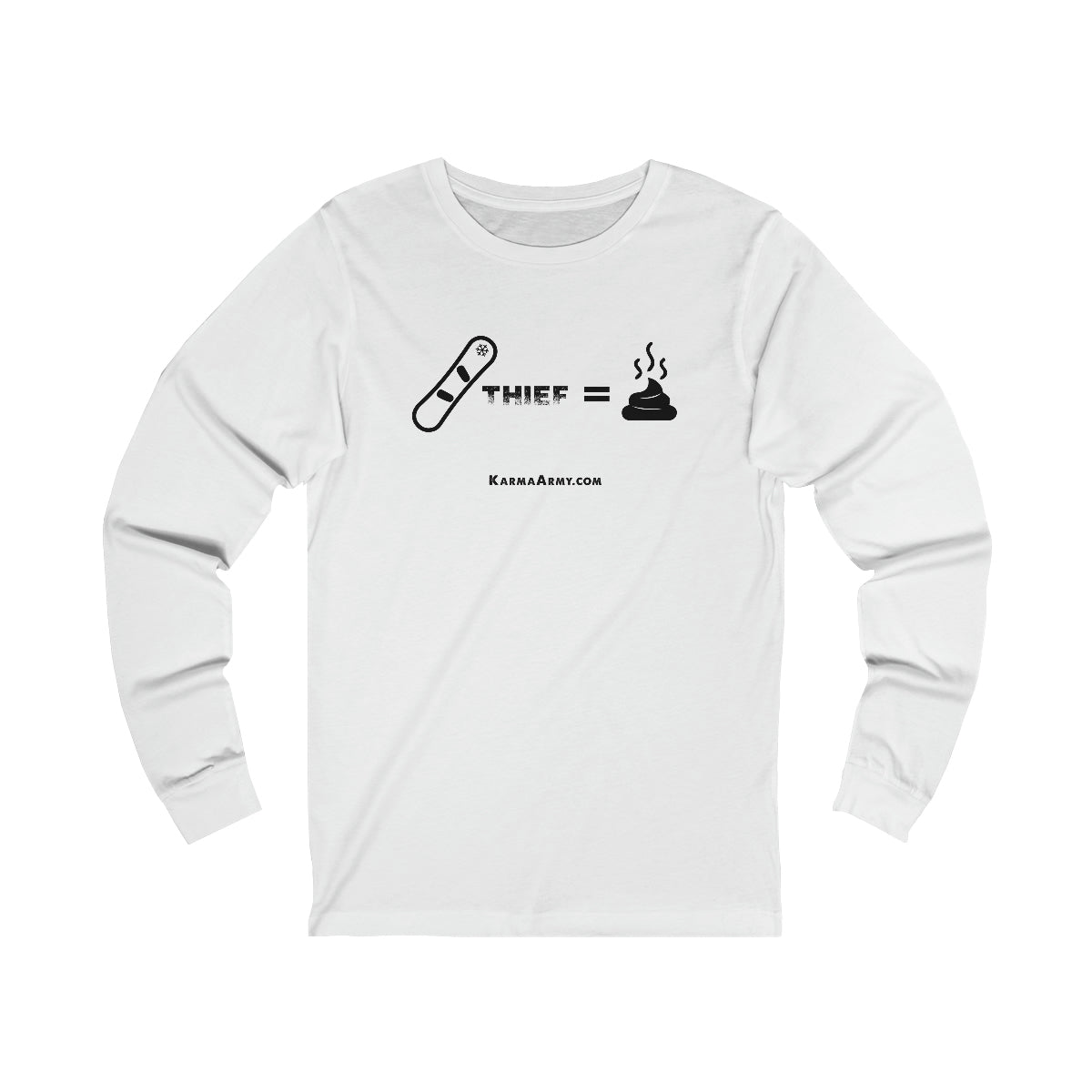 Board Thief = Poop Unisex Jersey Long Sleeve Tee