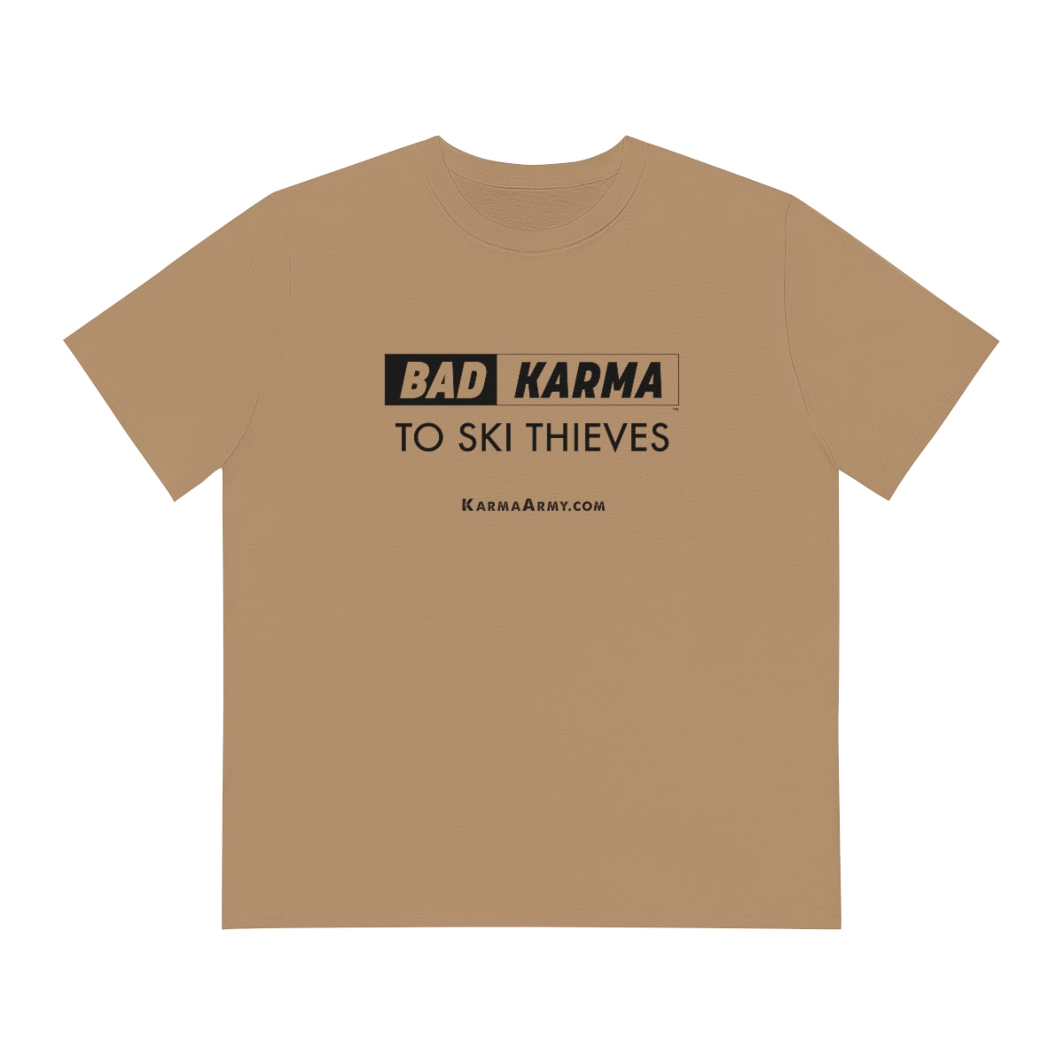 BAD KARMA TO SKI THIEVES Men's Organic Sparker T-shirt