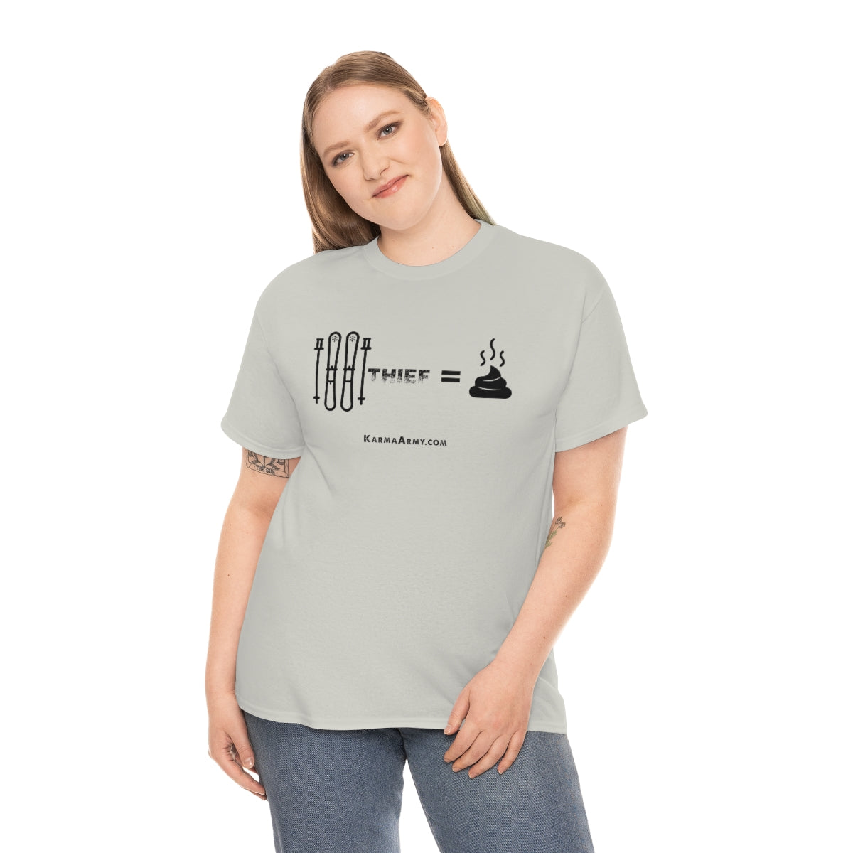 Ski Thief = Poop Unisex Heavy Cotton Tee