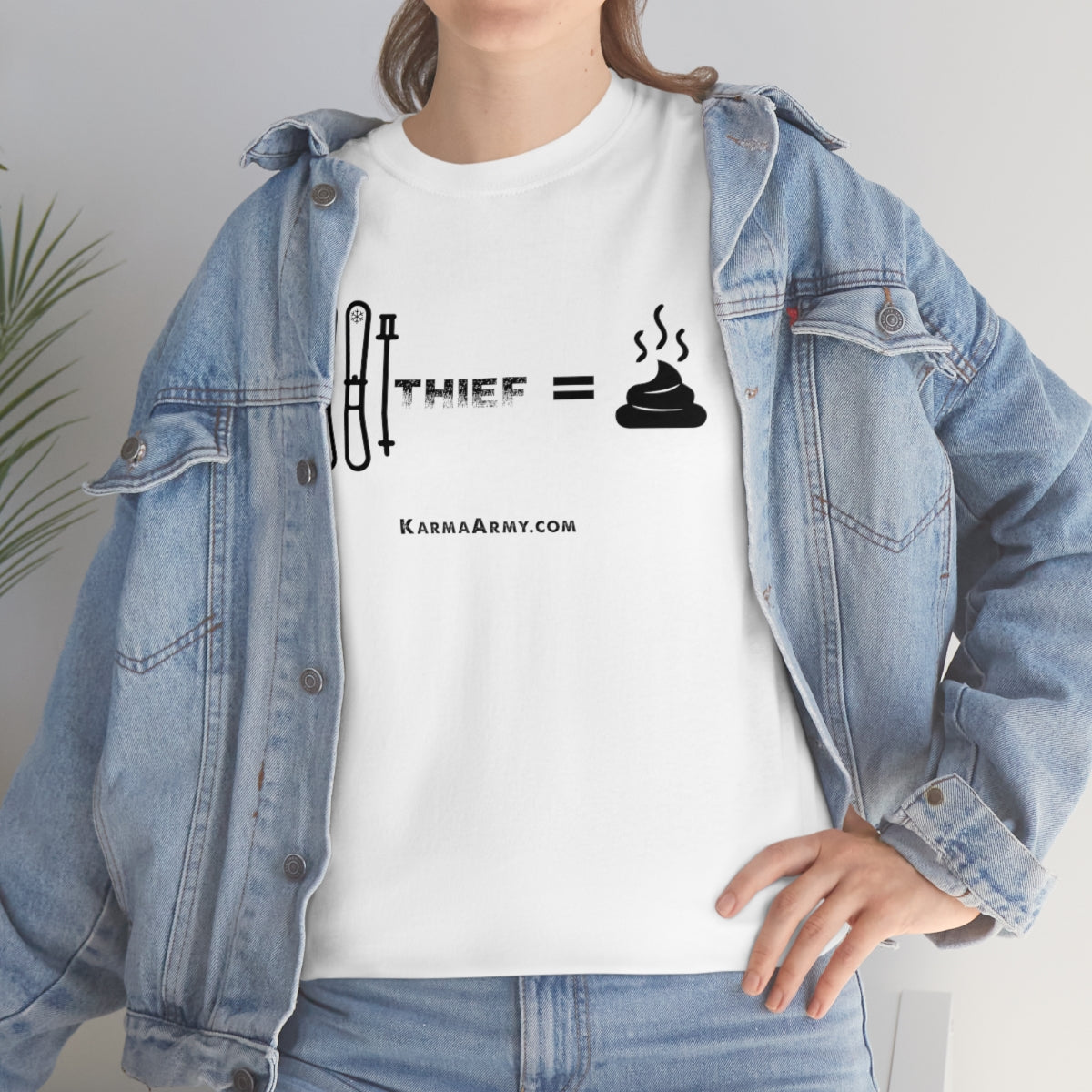Ski Thief = Poop Unisex Heavy Cotton Tee