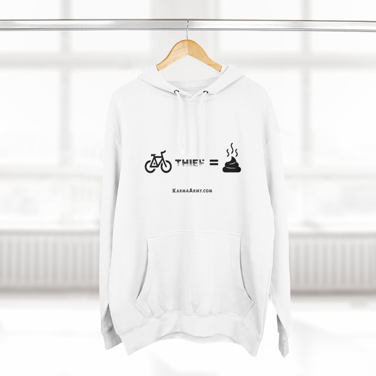 Bike Thief = Poop Unisex Premium Pullover Hoodie