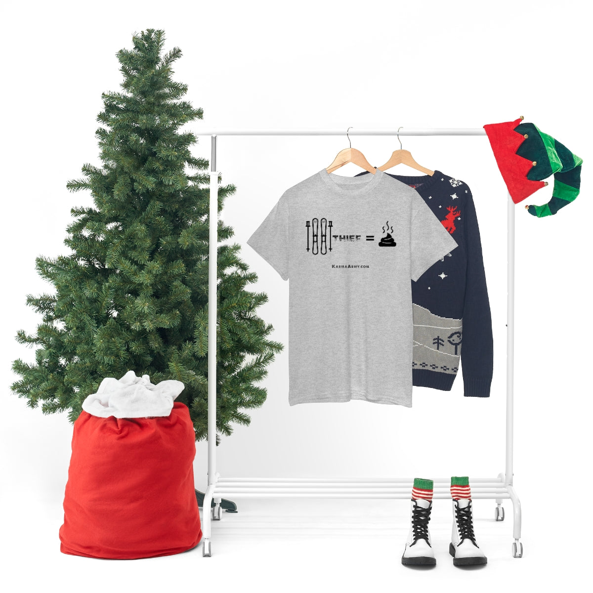 Ski Thief = Poop Unisex Heavy Cotton Tee