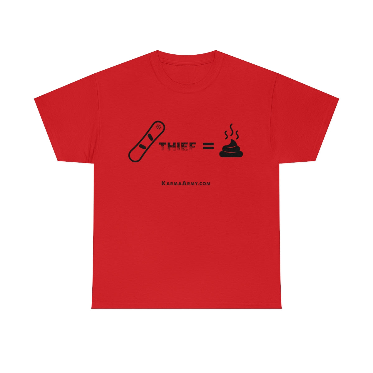 Board + Thief = Poop Unisex Heavy Cotton Tee