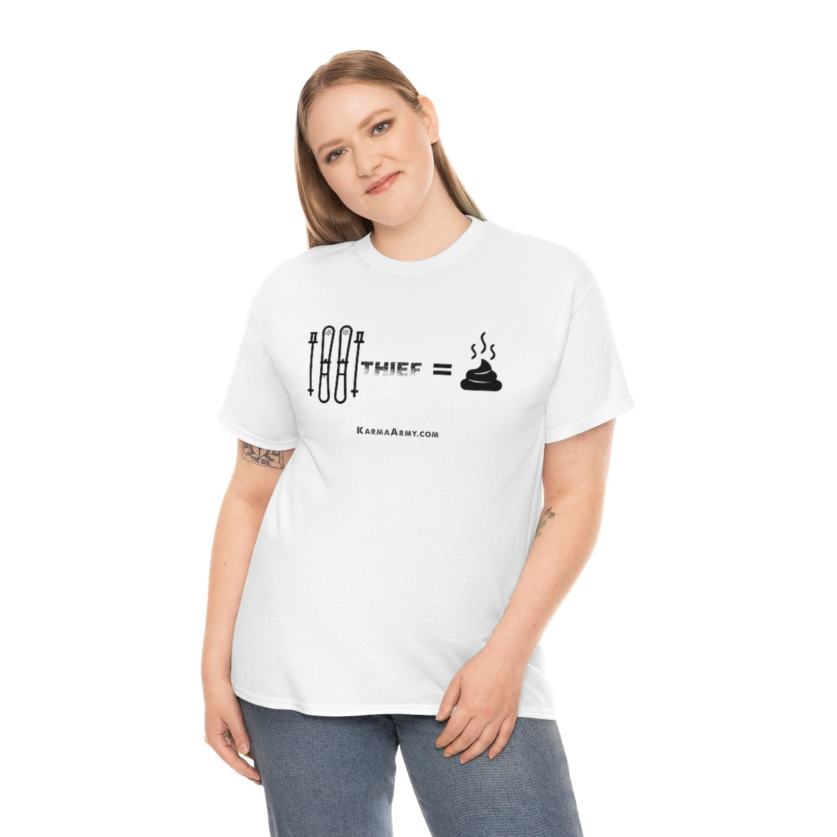 Ski Thief = Poop Unisex Heavy Cotton Tee