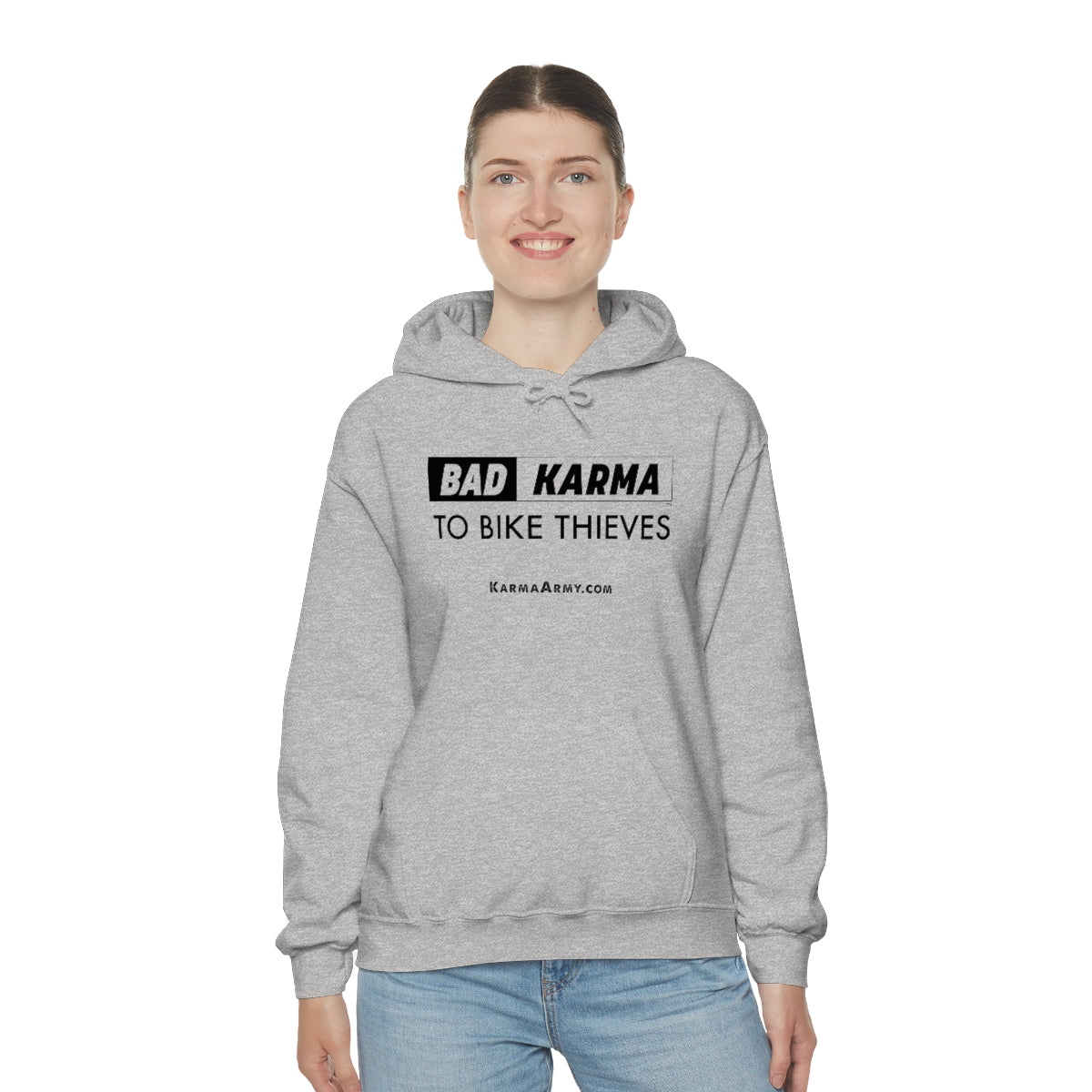 BAD KARMA TO BIKE THIEVES Unisex Heavy Blend™ Hooded Sweatshirt
