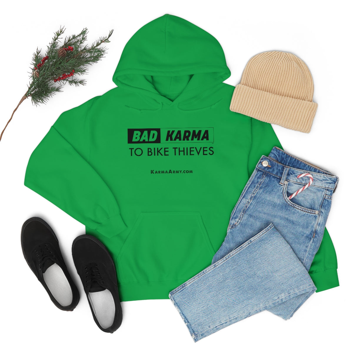 BAD KARMA TO BIKE THIEVES Unisex Heavy Blend™ Hooded Sweatshirt