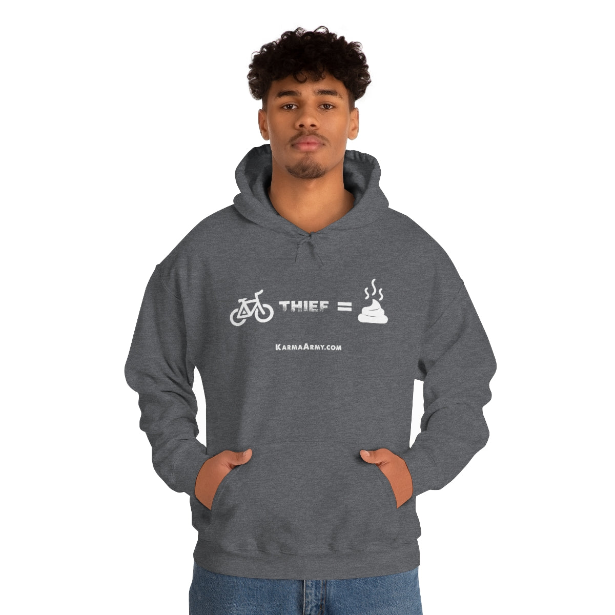 Bike Thief = Poop Unisex Heavy Blend™ Hooded Sweatshirt