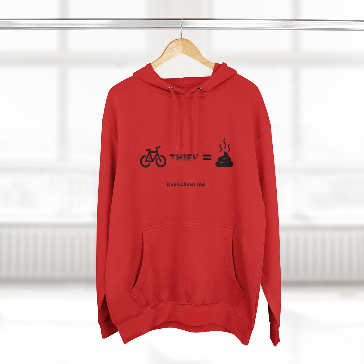 Bike Thief = Poop Unisex Premium Pullover Hoodie