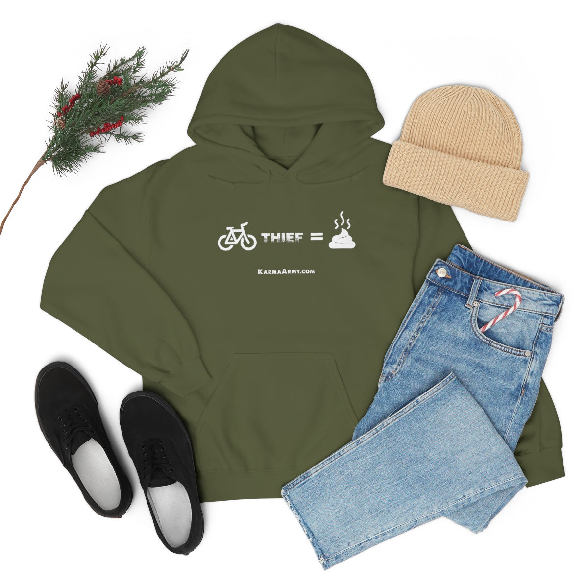 Bike Thief = Poop Unisex Heavy Blend™ Hooded Sweatshirt