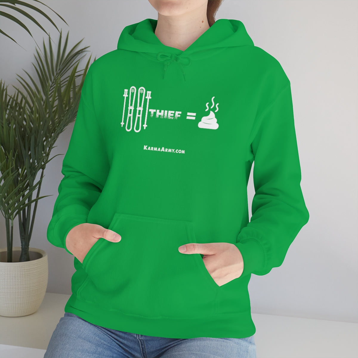 Ski Thief = Poop Unisex Heavy Blend™ Hooded Sweatshirt