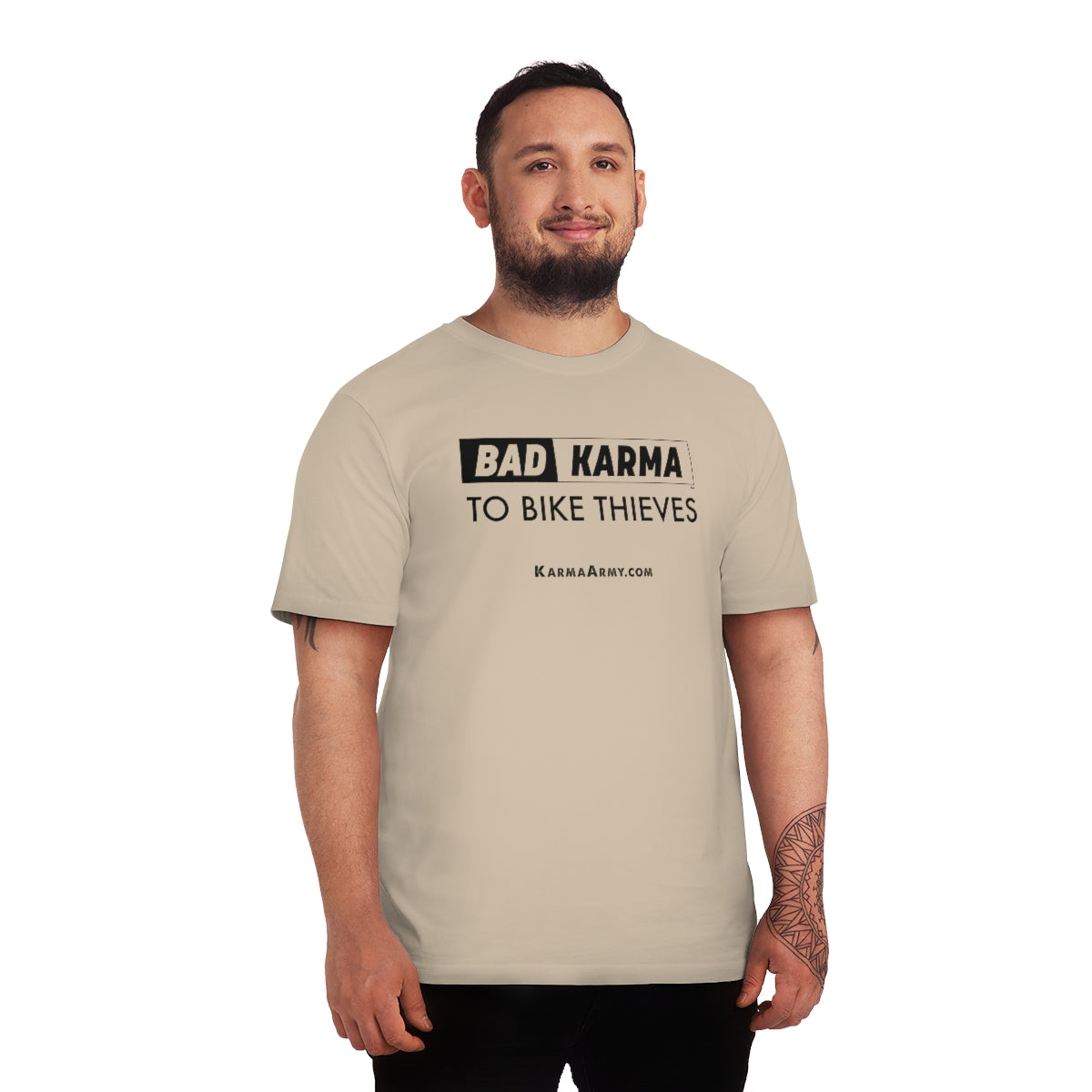 BAD KARMA TO BIKE THIEVES Men's Organic Sparker T-shirt