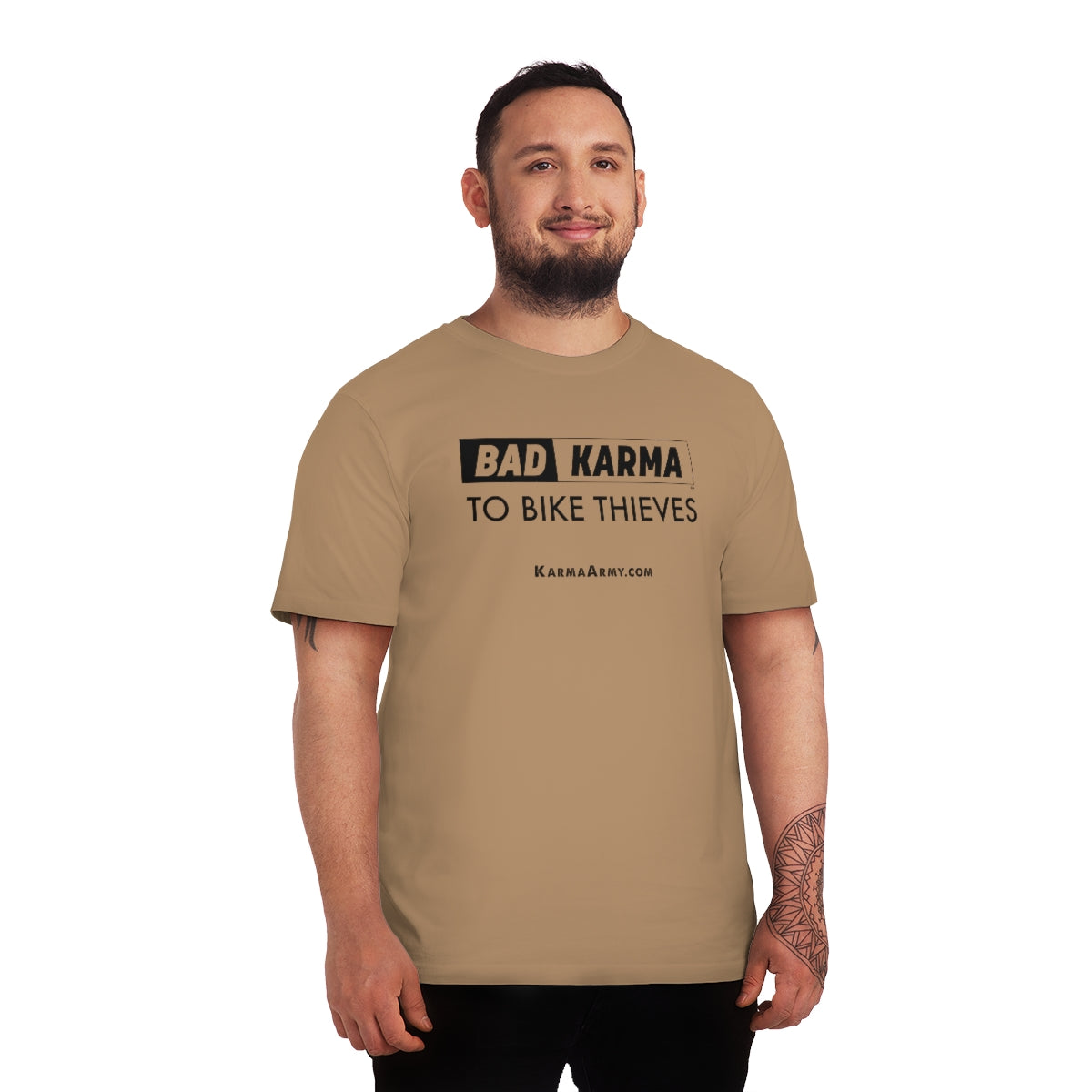 BAD KARMA TO BIKE THIEVES Men's Organic Sparker T-shirt