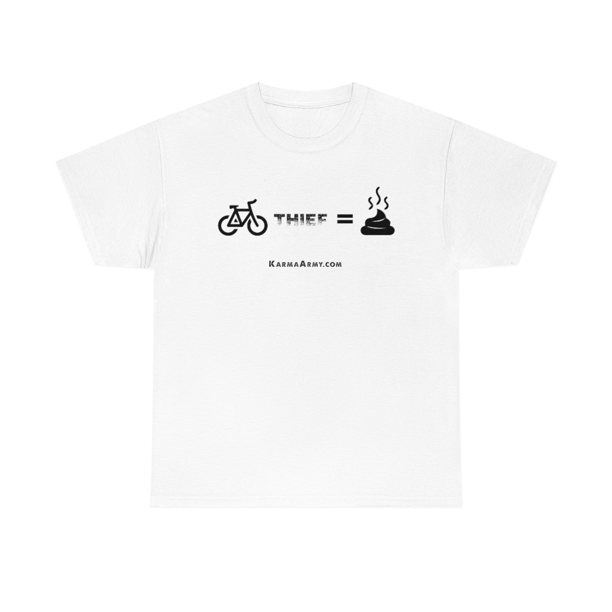 Bike Thief = Poop Unisex Heavy Cotton Tee