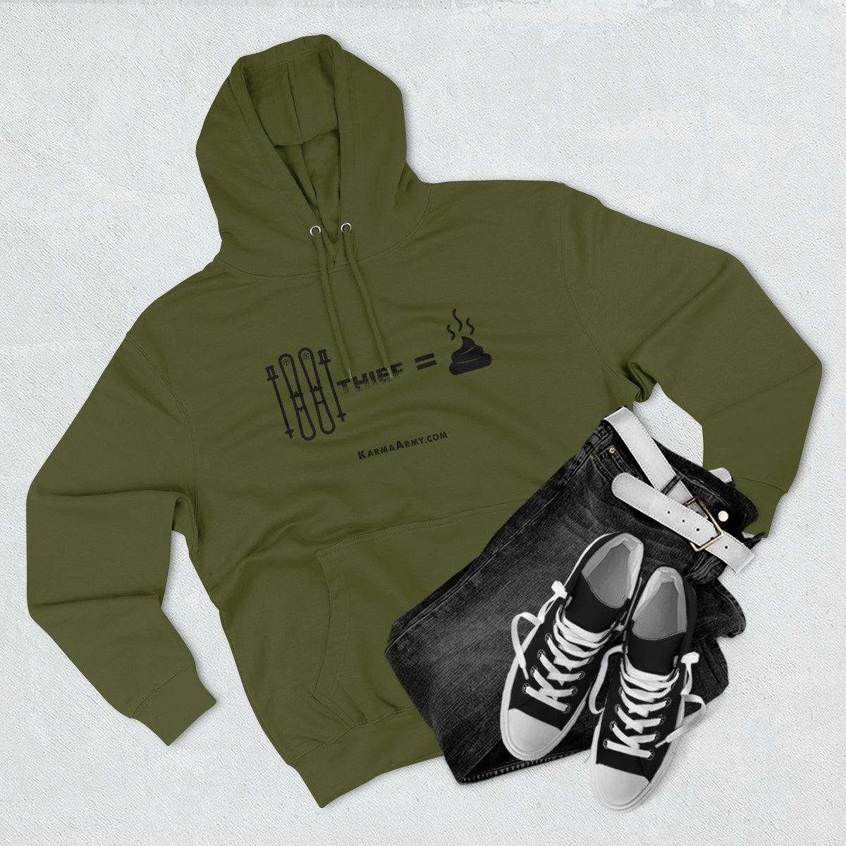 Ski Thief = Poop Unisex Premium Pullover Hoodie