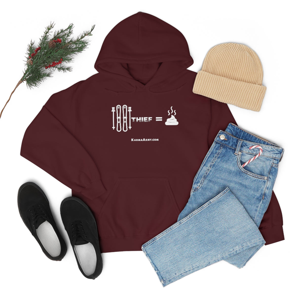 Ski Thief = Poop Unisex Heavy Blend™ Hooded Sweatshirt